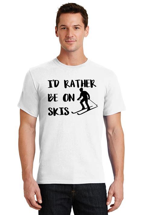 i d rather be on skis t shirt funny skiing skier winter sports tee shirt ebay