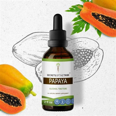 Papaya Tincture Alcohol Extract Organic Papaya Carica Papaya Dried