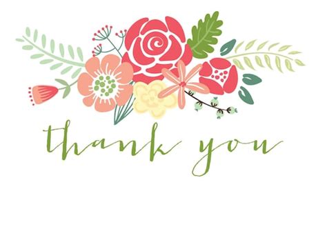 Vintage Floral Thank You Card Set Of 12