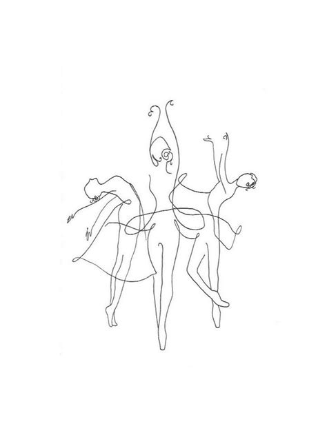 Digital Ballet Dancer Abstract One Line Body Print Etsy Uk Outline