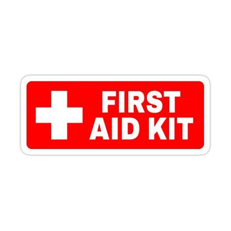 Red First Aid Kit Sticker For Sale By Doacts First Aid Kit First