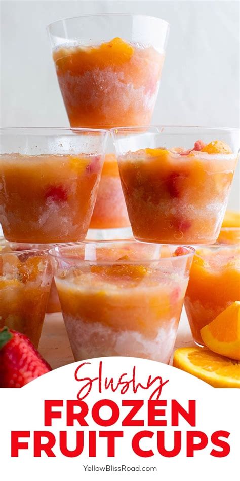 Slushy Frozen Fruit Cups Recipe