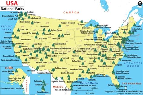 Usa National Parks Map Us National Parks Map National Parks Map Us