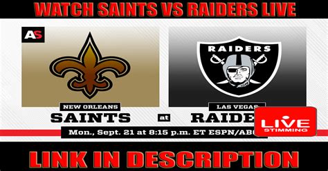 Watch nfl network live stream 24/7 from your desktop, tablet and smart phone. !!StreaMs*>Saints vs Raiders live stream | watch NFL ...