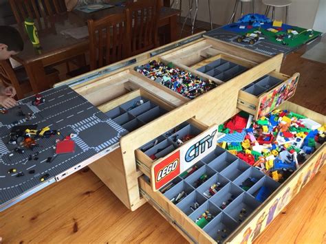 Pin On Lego And Duplo Storage Table And Chest Plywood Mobile And Transforming