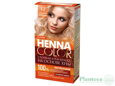 Vopsea Crema Par Permanenta Fara Amoniac 93 Blond Perlat 115ml Henna