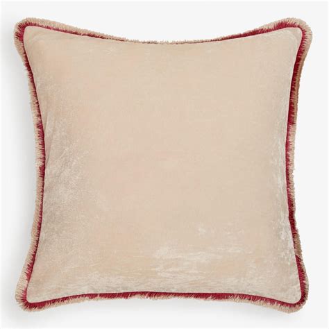 Anke Drechsel Ivory Silk Velvet Fringe Pillow | Abc carpet & home, Fringe pillows, Velvet fringe