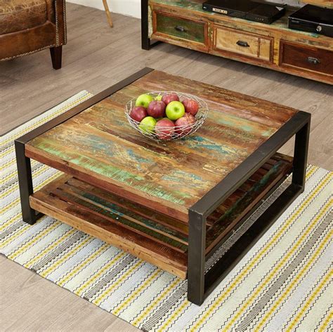 Industrial Chic Square Coffee Table