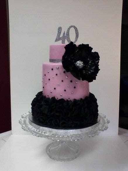 Even though birthdays are always special for a woman, some birthdays happen to be more special than others and a 40th birthday is surely one of those super www.bashcorner.com. Glam 40th Birthday Cake by Cheryl's Creative | http://ilovecolorfulcandies.blogspot.… | 40th ...