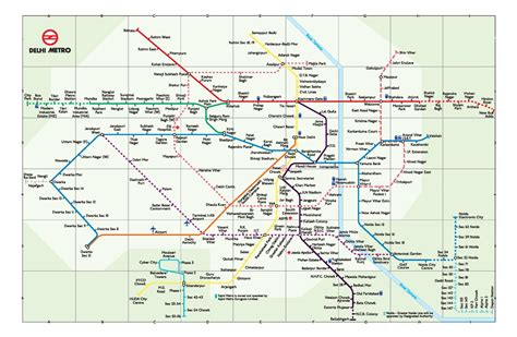 Delhi Metro Map List Of Delhi Metro Stations Infoandopinion