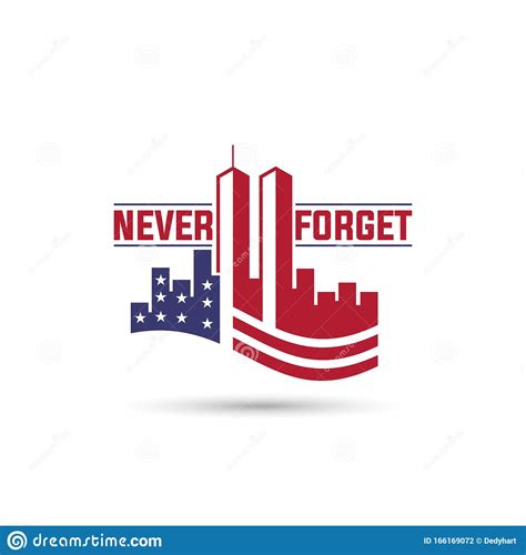 Patriot Day Logo With Twin Towers On American Flag Stock Vector - Illustration of patriot ...