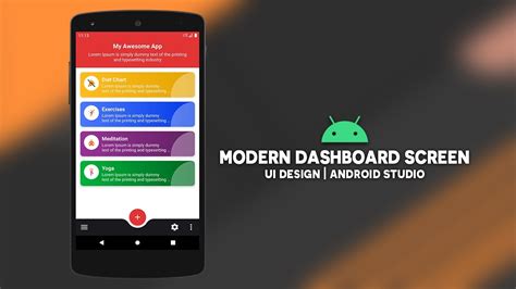 Android Modern Dashboard Screen UI Design Android Studio YouTube