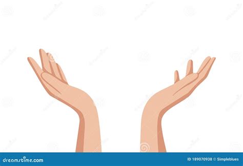 Hand Drawn Cupped Hands Stock Vector Illustration Of Finger 189070938