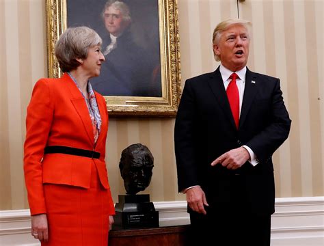 Trump And Britains Theresa May Meet For First Time Wear