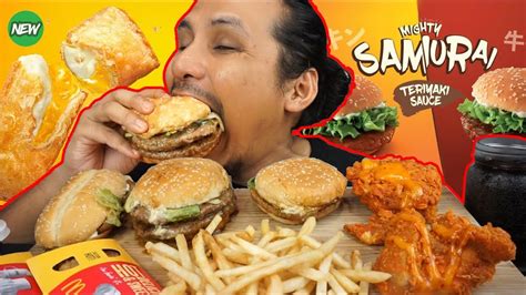 The legendary samurai burger is back. BURGER LADNA BARU dari mcdonalds malaysia (mukbang ...
