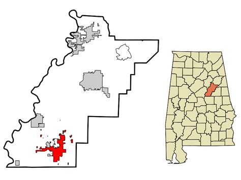 Image Talladega County Alabama Incorporated And Unincorporated Areas