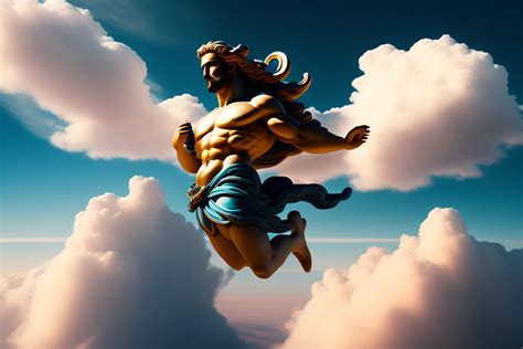 Lexica A God From Greek Mythology Flying In The Clouds