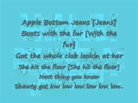 This site uses cookies to improve your experience and to help show content that is more relevant to your interests. flo rida - apple bottom jeans lyrics - YouTube