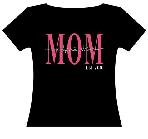 Mom Tshirt Personalized Mom Shirt Mothers Day T Kids Name Shirt