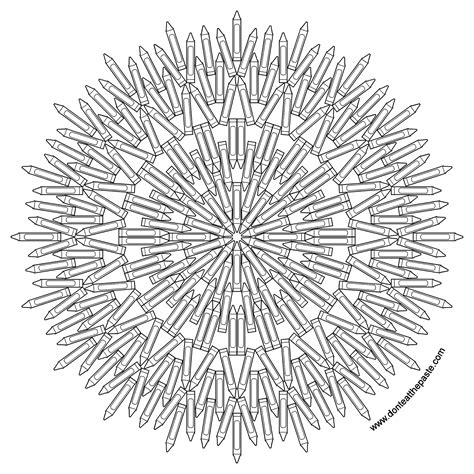 There are three to choose from; Don't Eat the Paste: Crayon Mandala- intricate version