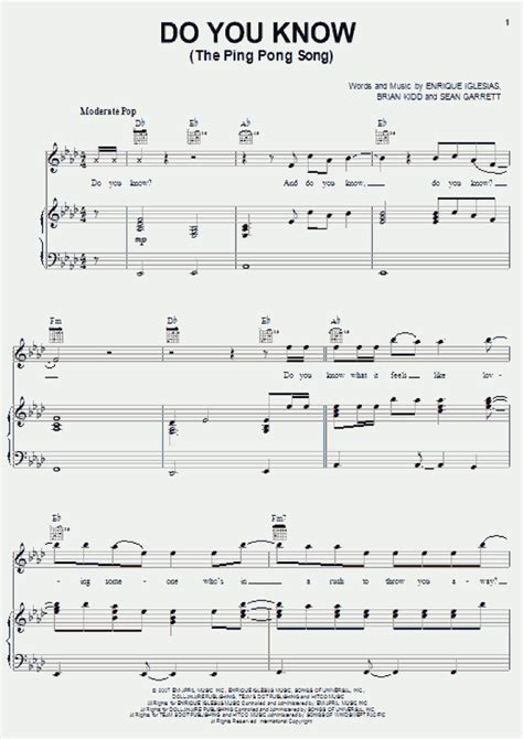 Do You Know Piano Sheet Music Onlinepianist