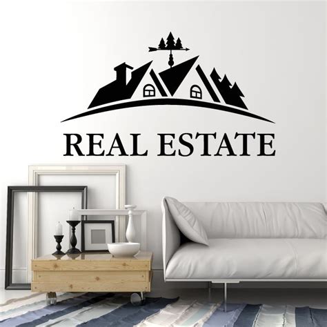 Vinyl Wall Decal House Real Estate Agency Realtor Decor Stickers Mural