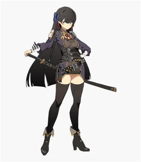 Anime Animegirl Samurai Sword Katana Modern Black