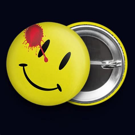 Watchmen Smiley Pin Back Button The Comedian Edward Blake Etsy