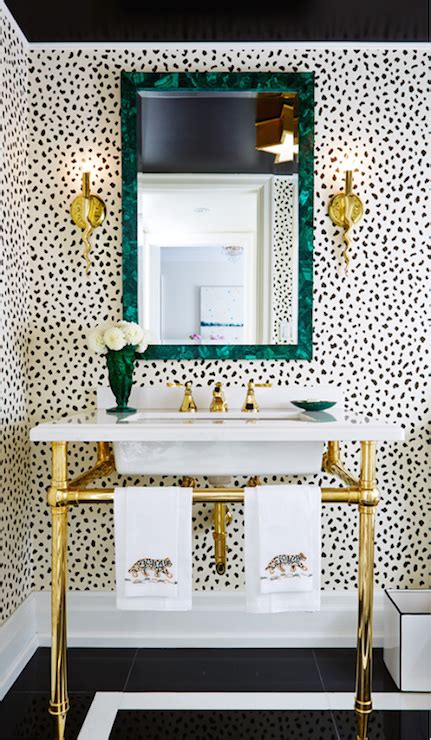 The most common green ceiling light material is metal. Malachite Mirror - Contemporary - bathroom - The World ...