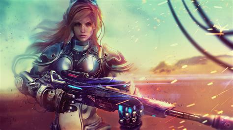Download Nova Starcraft Rifle Weapon Woman Warrior Sci Fi Video Game Starcraft Ii Hd Wallpaper
