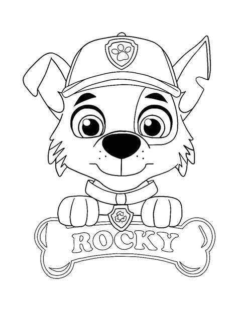 Coloriage Rocky Pat Patrouille Gratuit Pour Les Enfants Télécharger