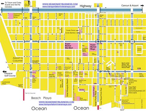 Maps Playa Del Carmen Quintana Roo Riviera Maya Map Within Printable