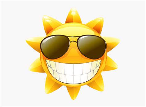 Transparent Cool Sunglasses Emoji Man With A Smile And Dark