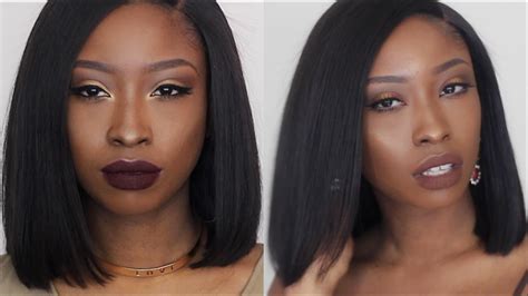 How To Make A Lace Closure Wig Side Part Bob Tutorial Youtube