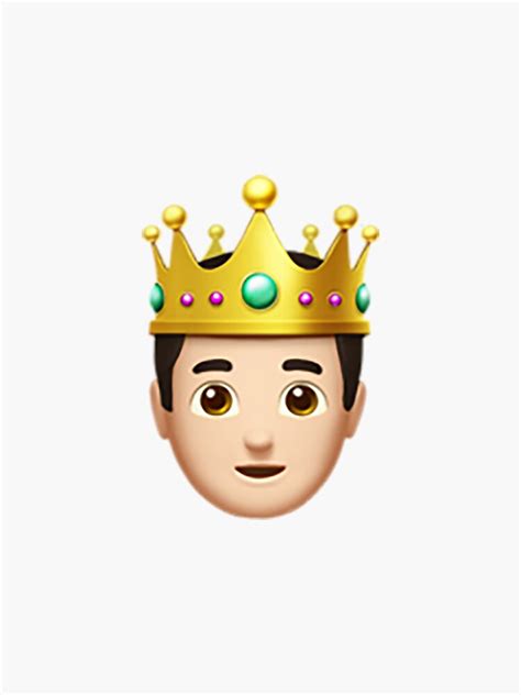 King Emoji Sticker By Qualitytrash Redbubble