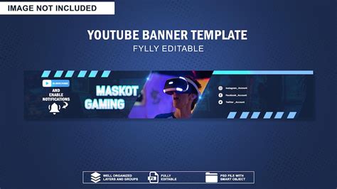 Premium Psd Modern Gaming Youtube Banner Template