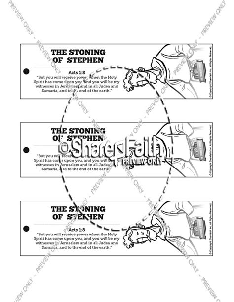 Acts 7 The Stoning Of Stephen Bible Bookmarks