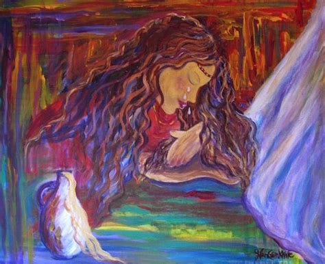Tears Washing The Feet Of Jesus Jvc Artworks Prophetic Paintings By
