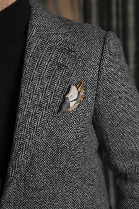 Bespoke Grey Herringbone Harris Tweed Sport Coat