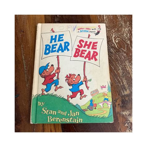 He Bear She Bear By Stan And Jan Berenstain 1974 Hardcover Etsy