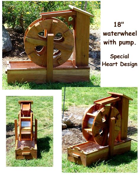 Self Contained Water Wheel Fountains By Bobs Bridges Water Wheel