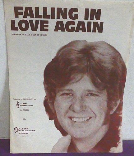 Ted Mulry Falling In Love Again Sheet Music Gang Easybeats Tmg Ebay