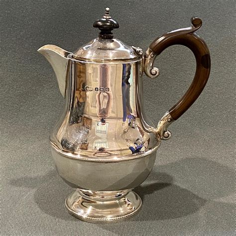 Mid 20th Century Silver Coffee Pot Antique Silver Hemswell Antique