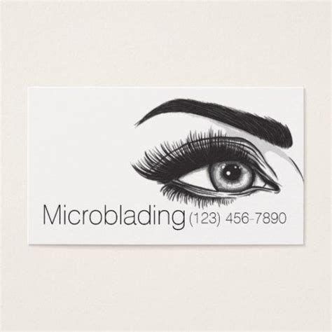 Microblading Eyebrows Tattoo Permanent Makeup Business Card