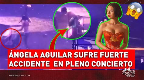 Ángela Aguilar Sufre Bochornoso Accidente En Pleno Concierto Youtube