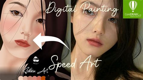 Digital Painting Corel Draw X Speed Art Youtube