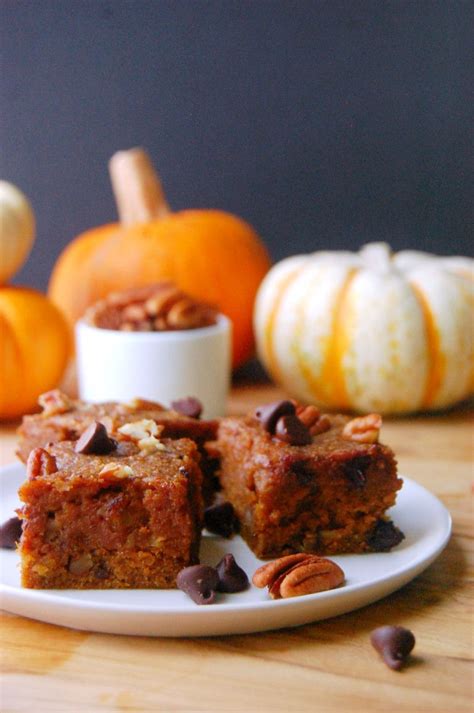 Pumpkin Blondies With Pecans And Chocolate Chips Recipe Chocolate