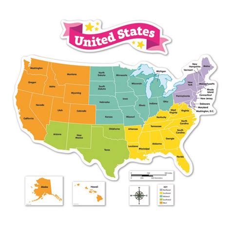 United States Map Bulletin Board Set 2 Sets
