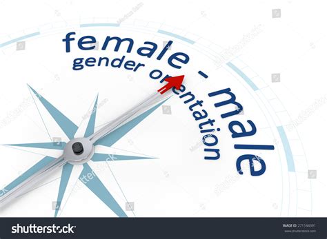 An Image Of A Nice Blue Compass With The Word Gender Orientation Female
