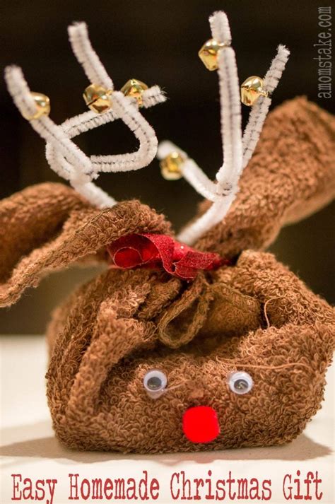 They almost seem more special somehow. Reindeer Towel - Easy Homemade Christmas Gift - A Mom's Take